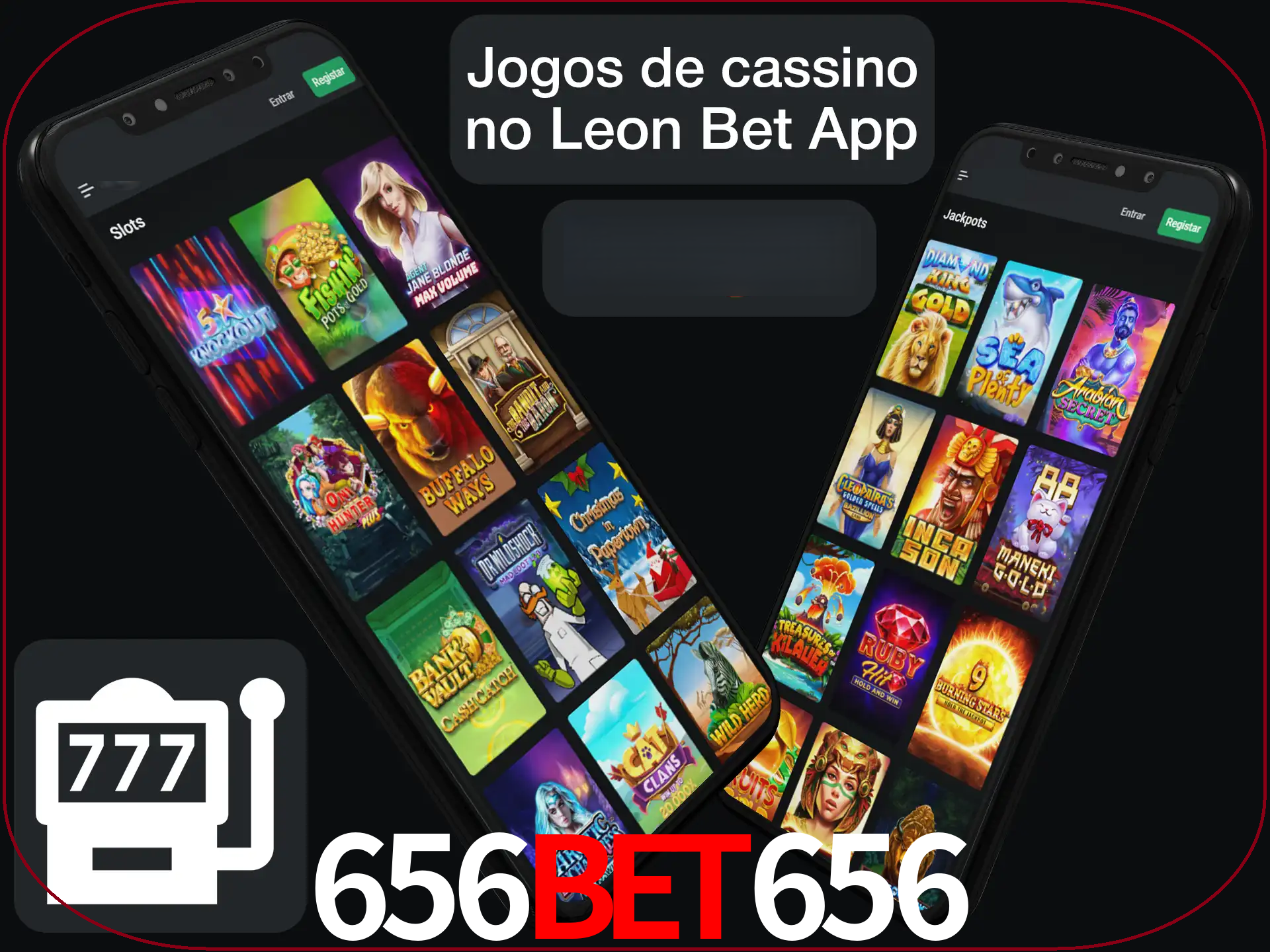 Escolha quais jogos de cassino jogar no app.