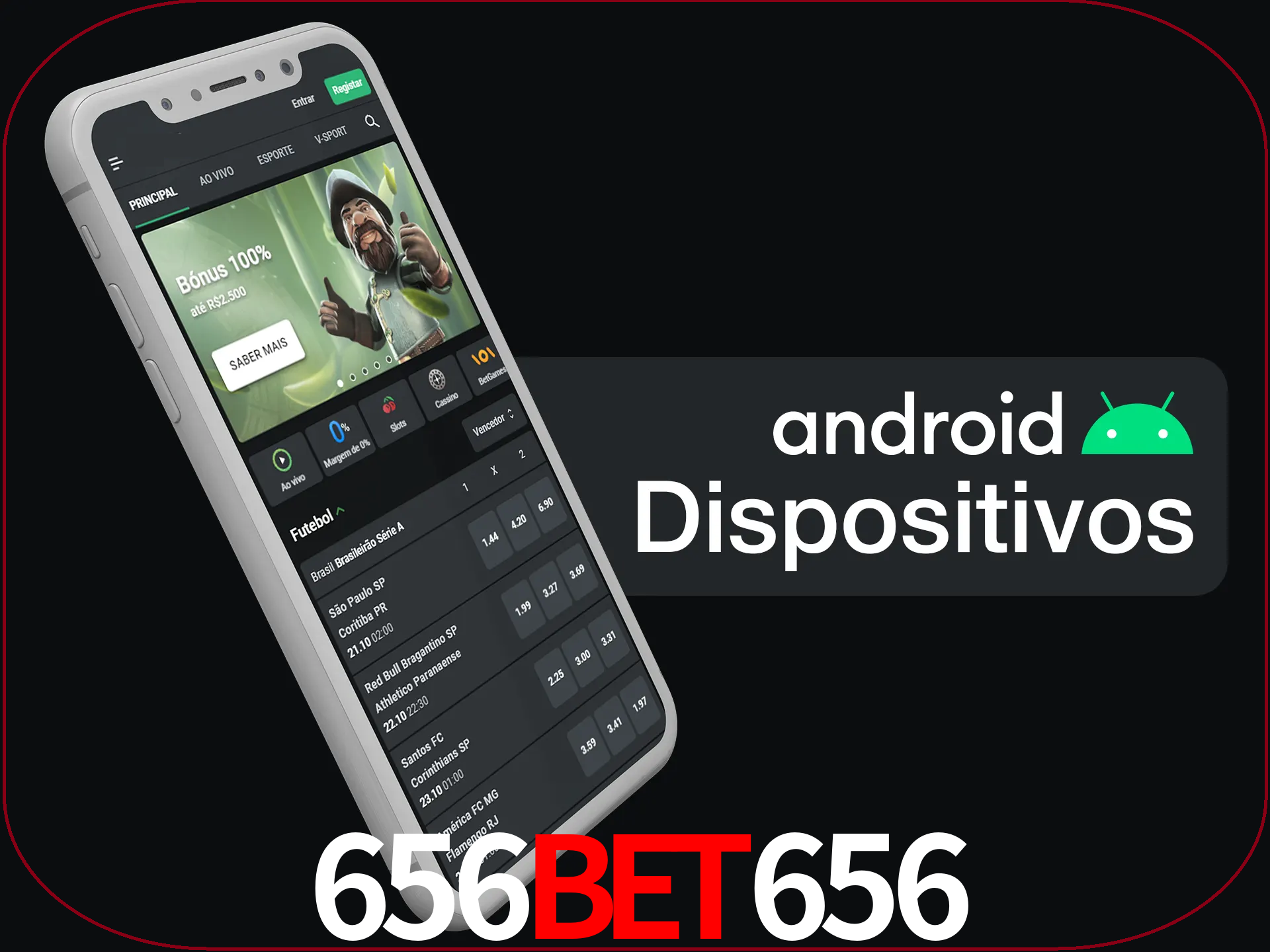 O aplicativo suporta a maioria de todos os dispositivos Android.