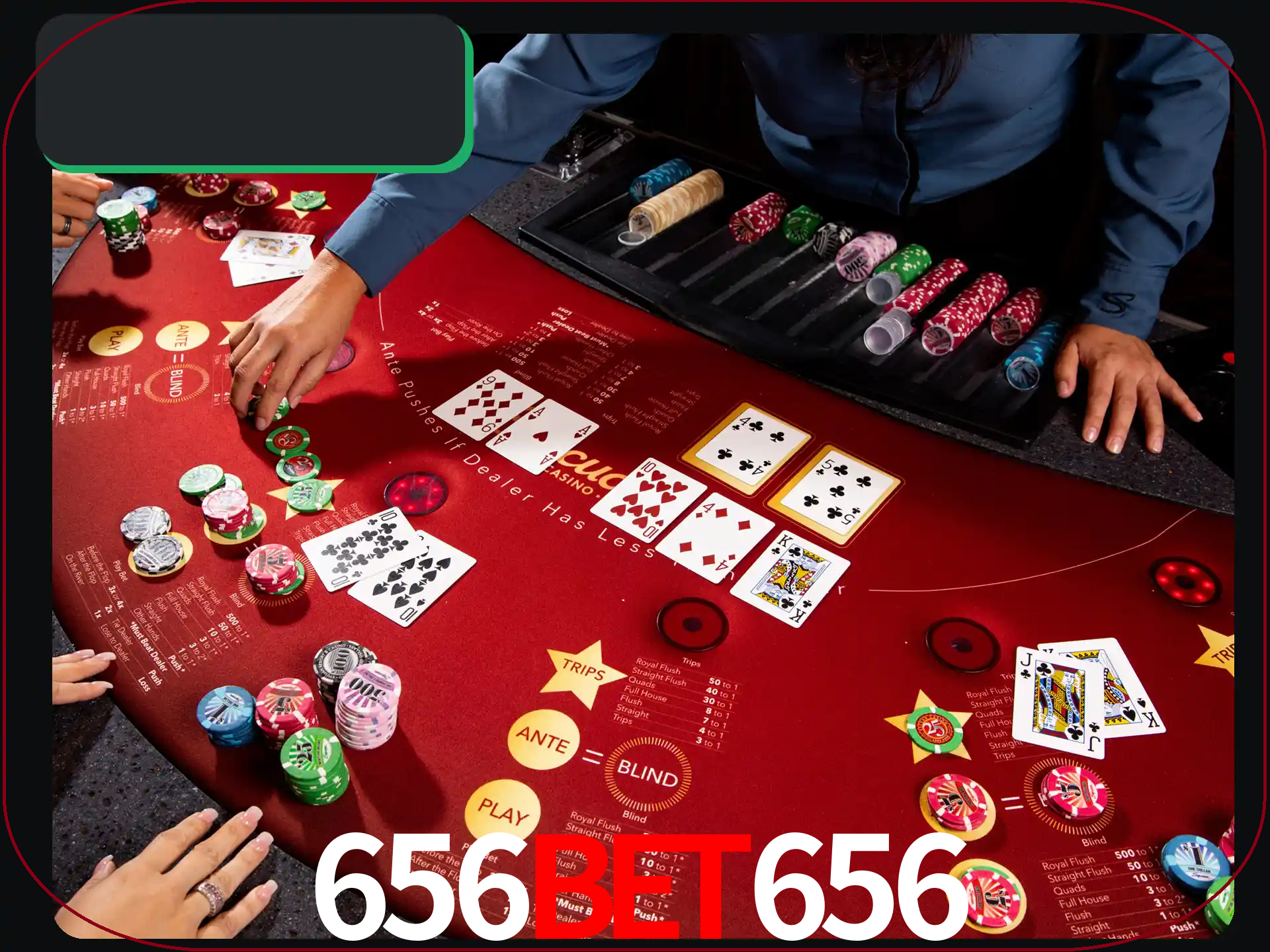 Jogue pôquer com pessoas reais em uma mesa.
