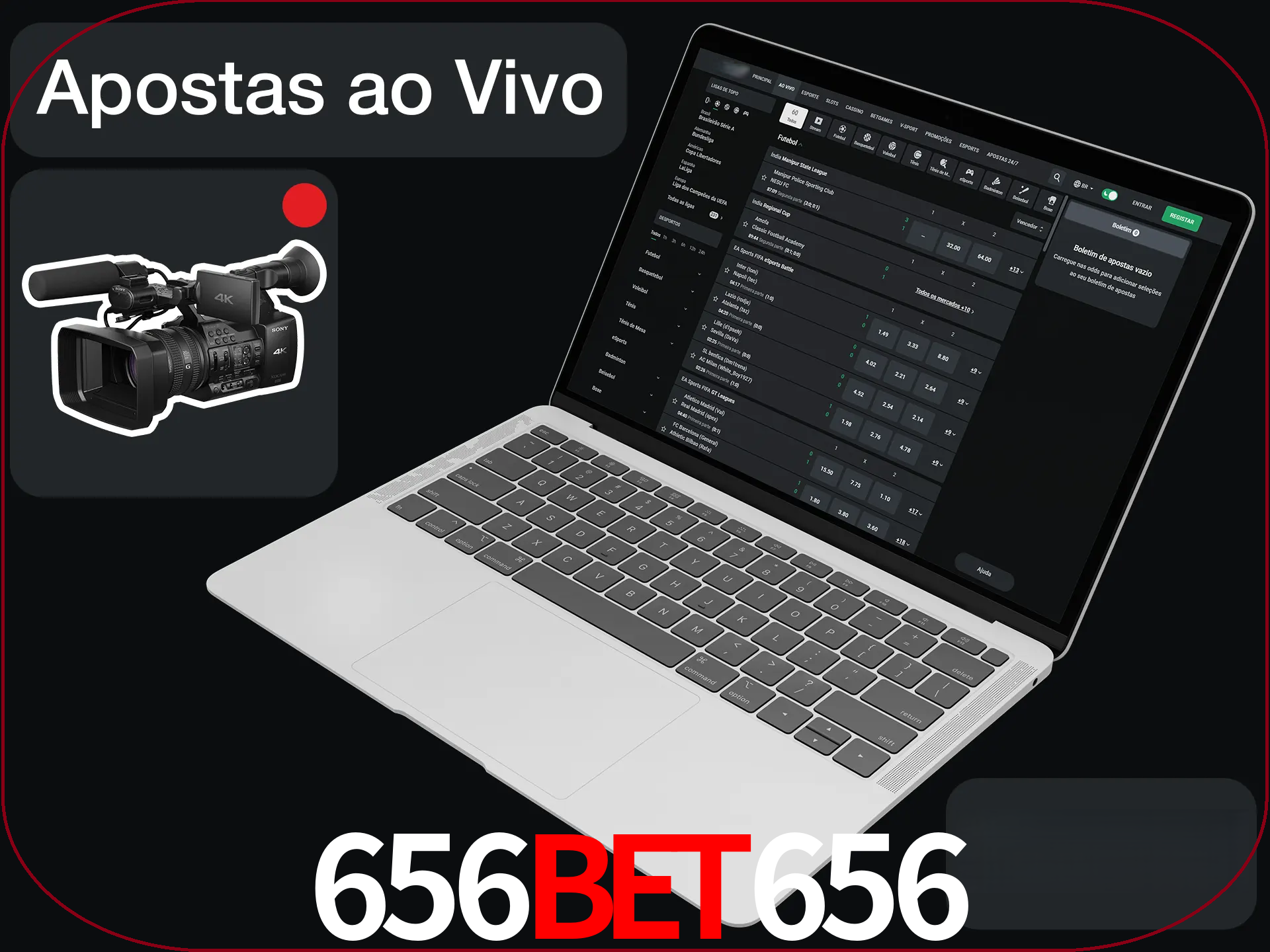 Aposte em formato ao vivo em nosso site.